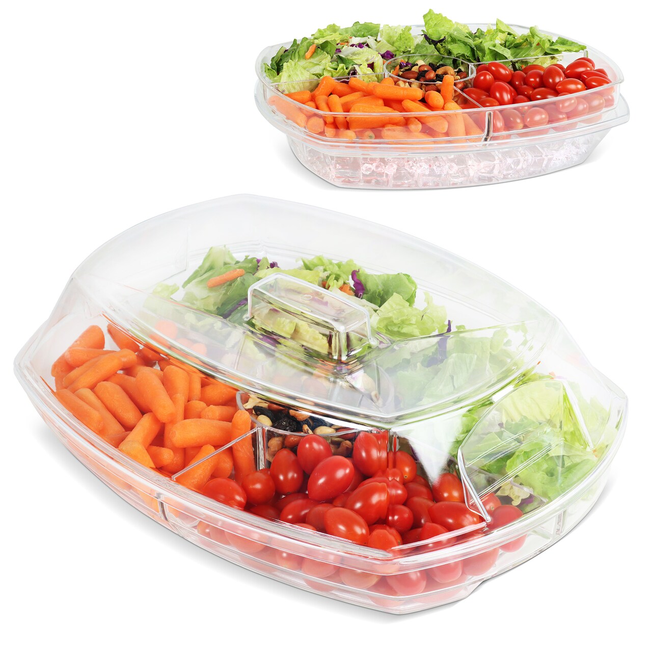 7Penn Cold Food Buffet Server for Fruit or Salad with Ice Chamber and Lid